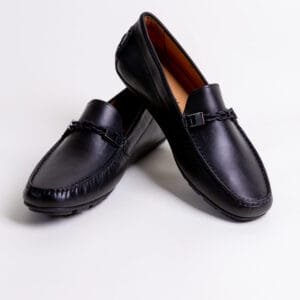 Mocassin Noir Cuir