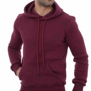 Sweat Capuche Homme Bordeaux