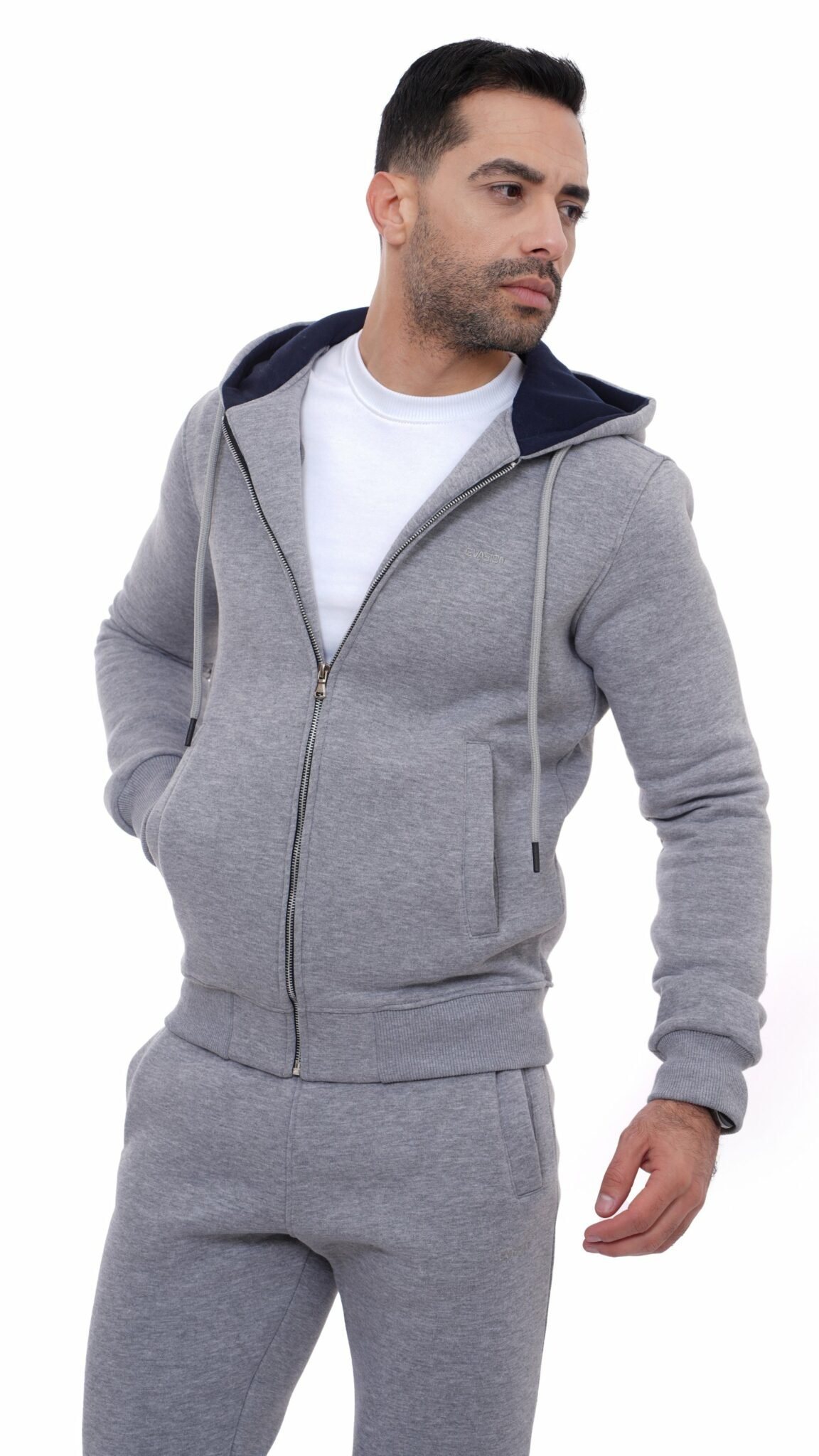 Gillet Capuche gris