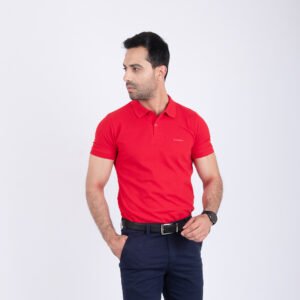 Polo uni rouge