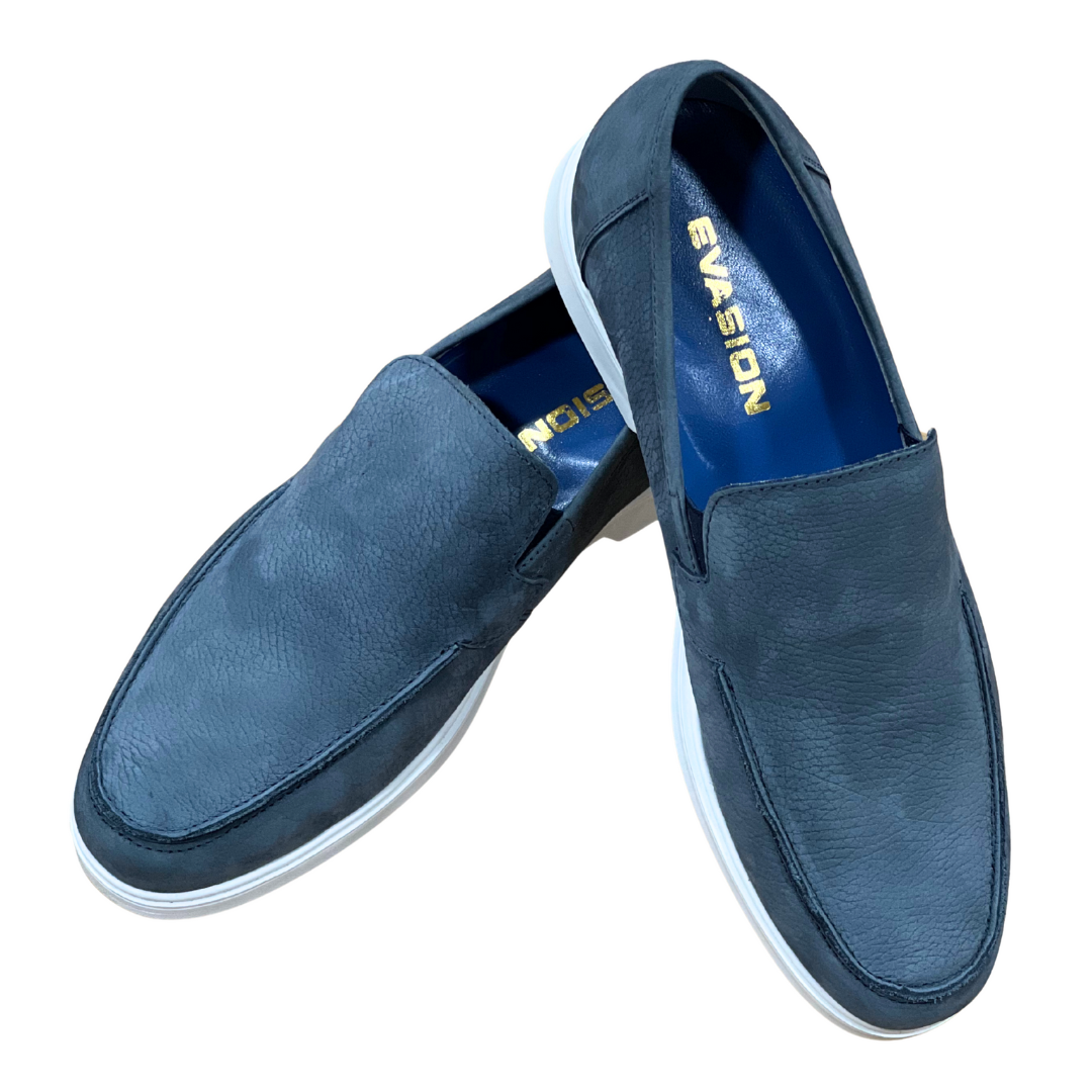 Mocassin Nubuck Bleu 1 Mocassin Nubuck Bleu