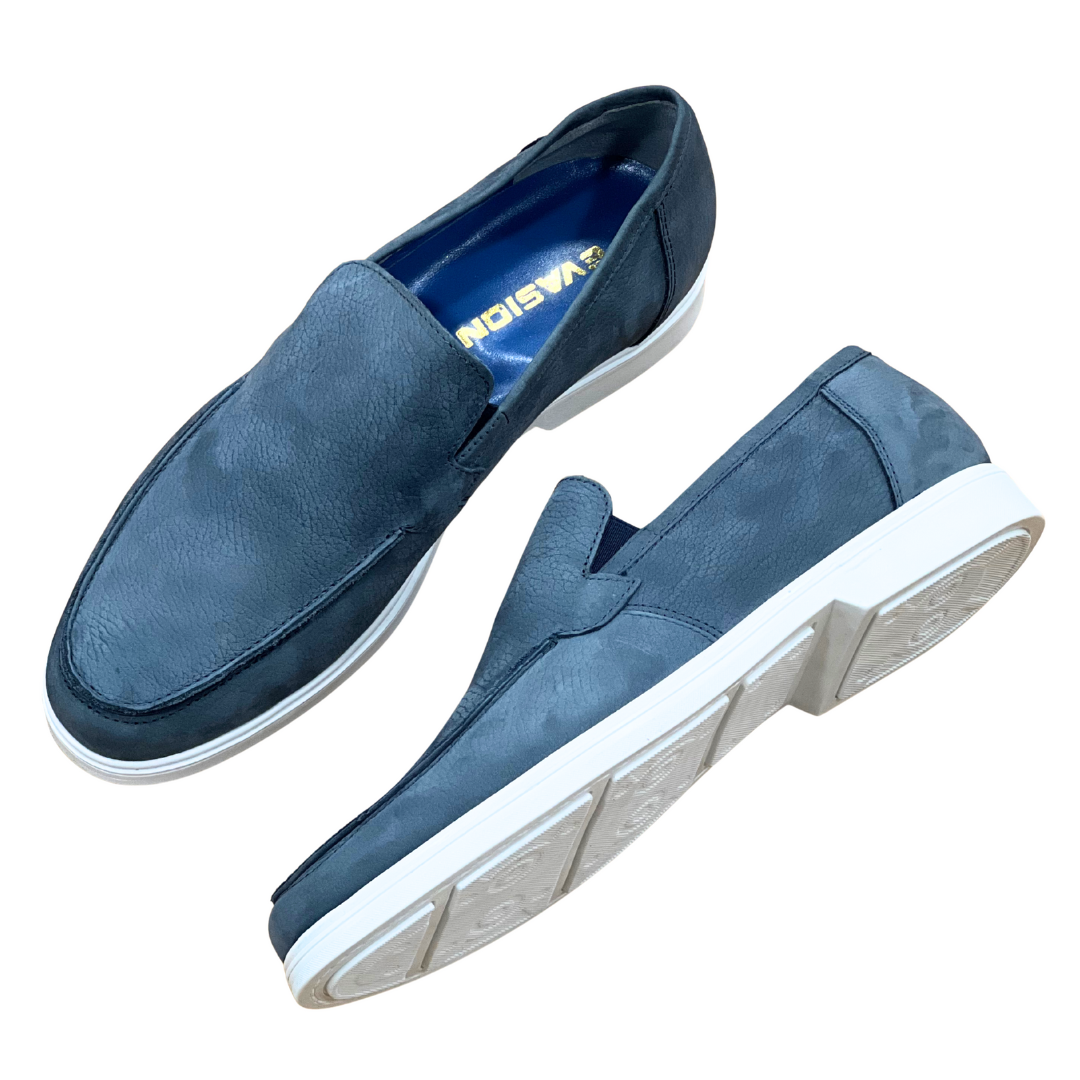 Mocassin Nubuck Bleu 3 Mocassin Nubuck Bleu – Image 3
