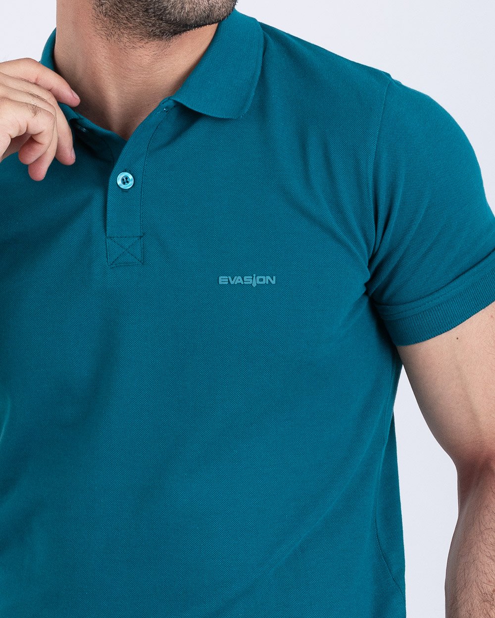 Polo uni Turquoise 3 Polo uni Turquoise – Image 3