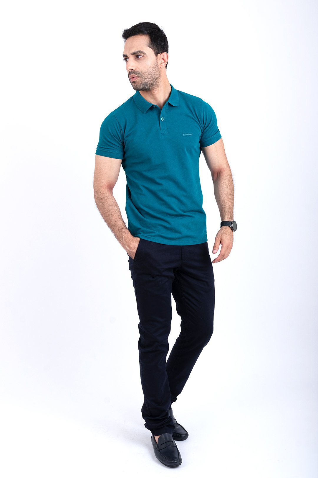 Polo uni Turquoise 5 Polo uni Turquoise – Image 5