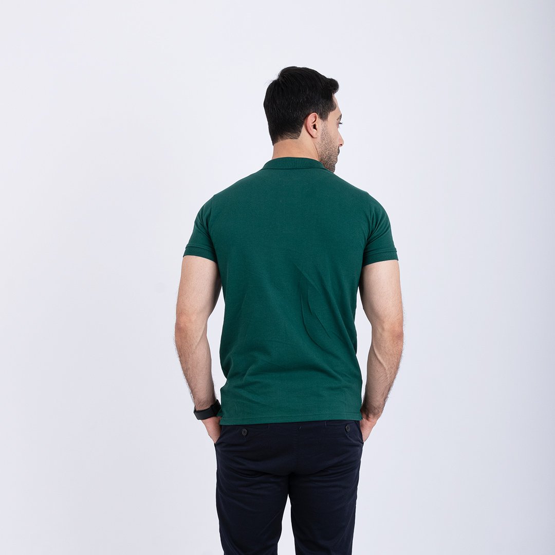 Polo uni vert 5 Polo uni vert – Image 5
