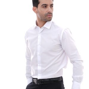 home 25 Chemise uni manche longue blanc