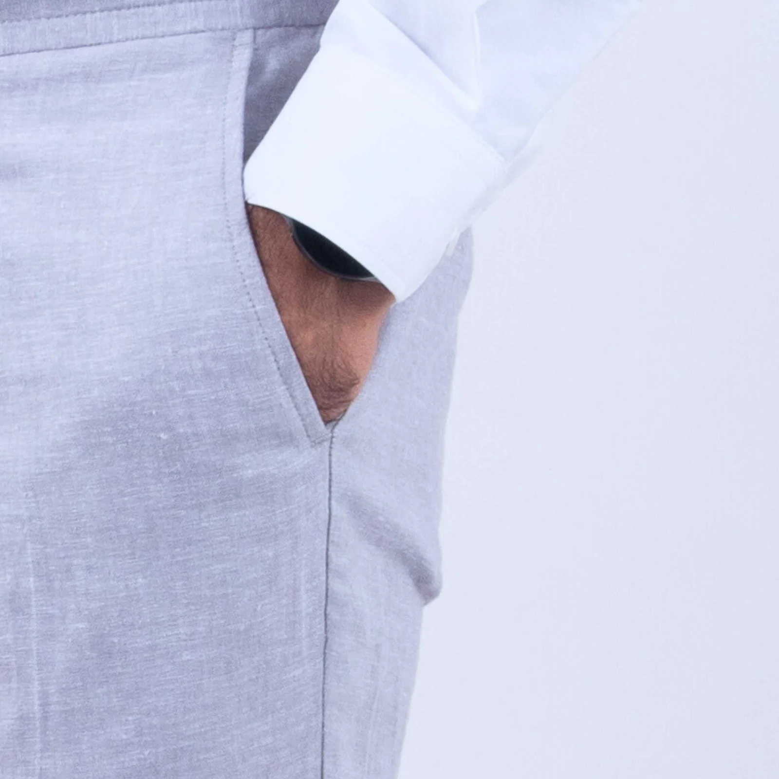 Pantalon Lin gris 5 Pantalon Lin gris – Image 5