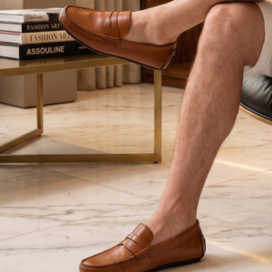 mocassin homme camel