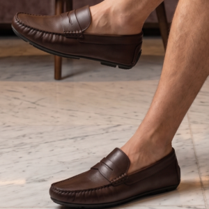 mocassin homme cuir marron