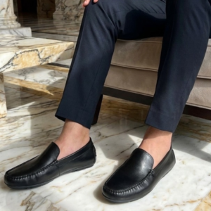 Mocassins Cuir Simple Noir
