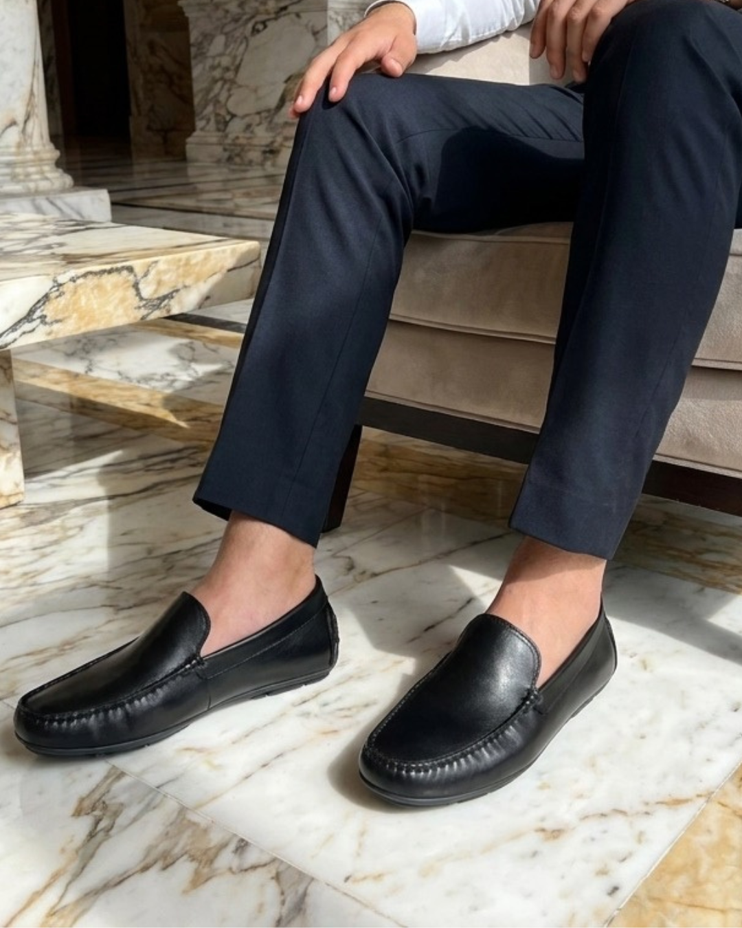 Mocassins Cuir Simple Noir 1 Mocassins Cuir Simple Noir
