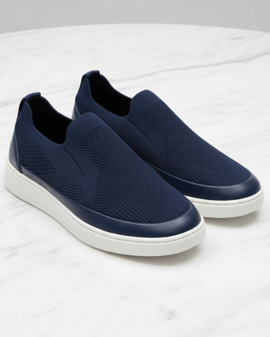 Basket slip-on homme maille bleu 2 Basket slip-on homme maille bleu – Image 2