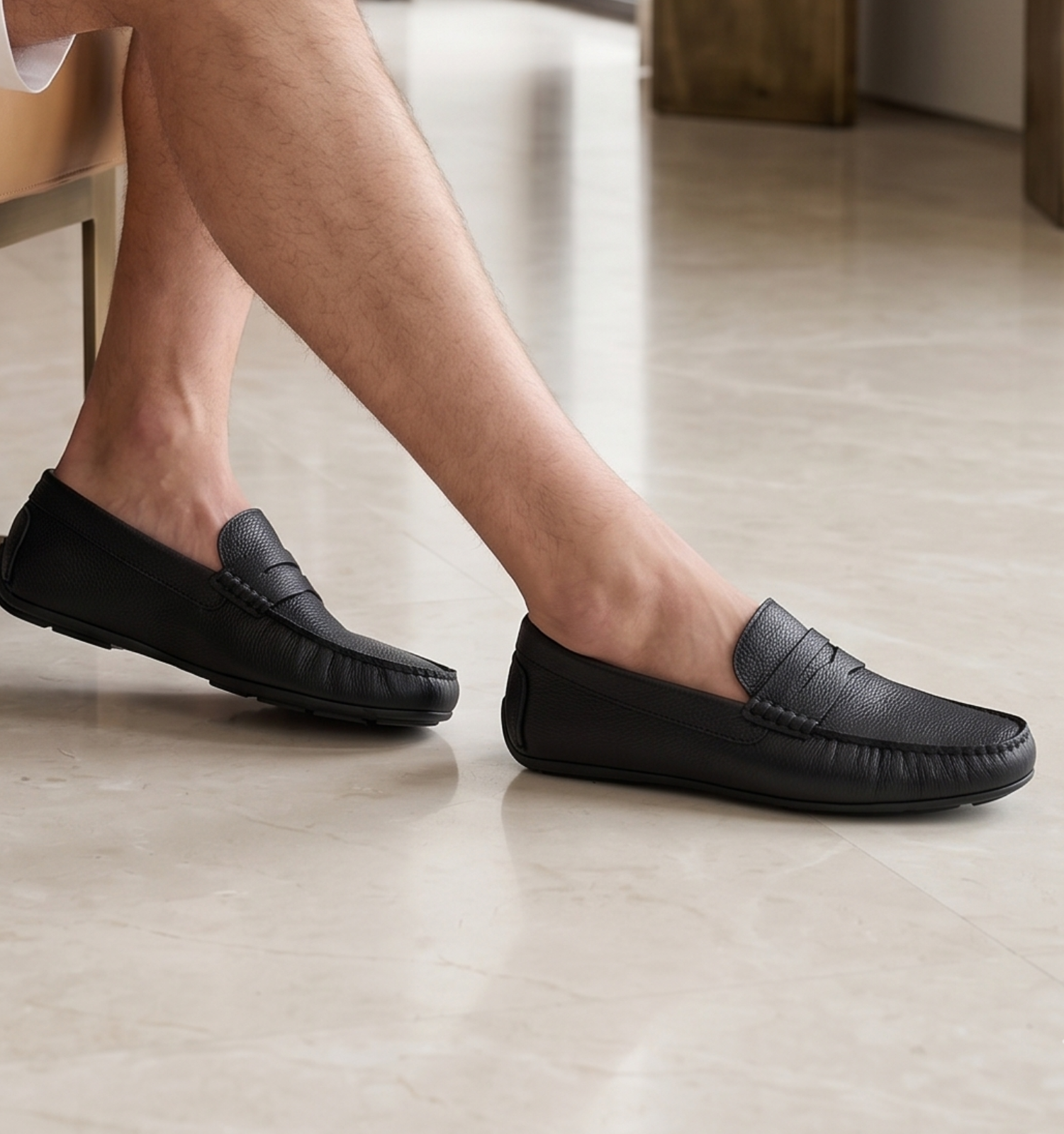 Mocassins Cuir Noir 1 Mocassins Cuir Noir