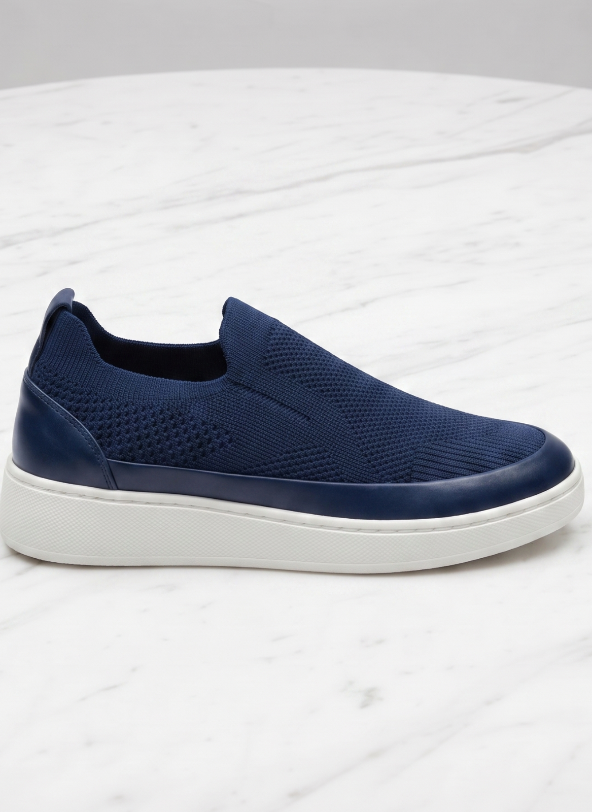 Basket slip-on homme maille bleu 4 Basket slip-on homme maille bleu – Image 4