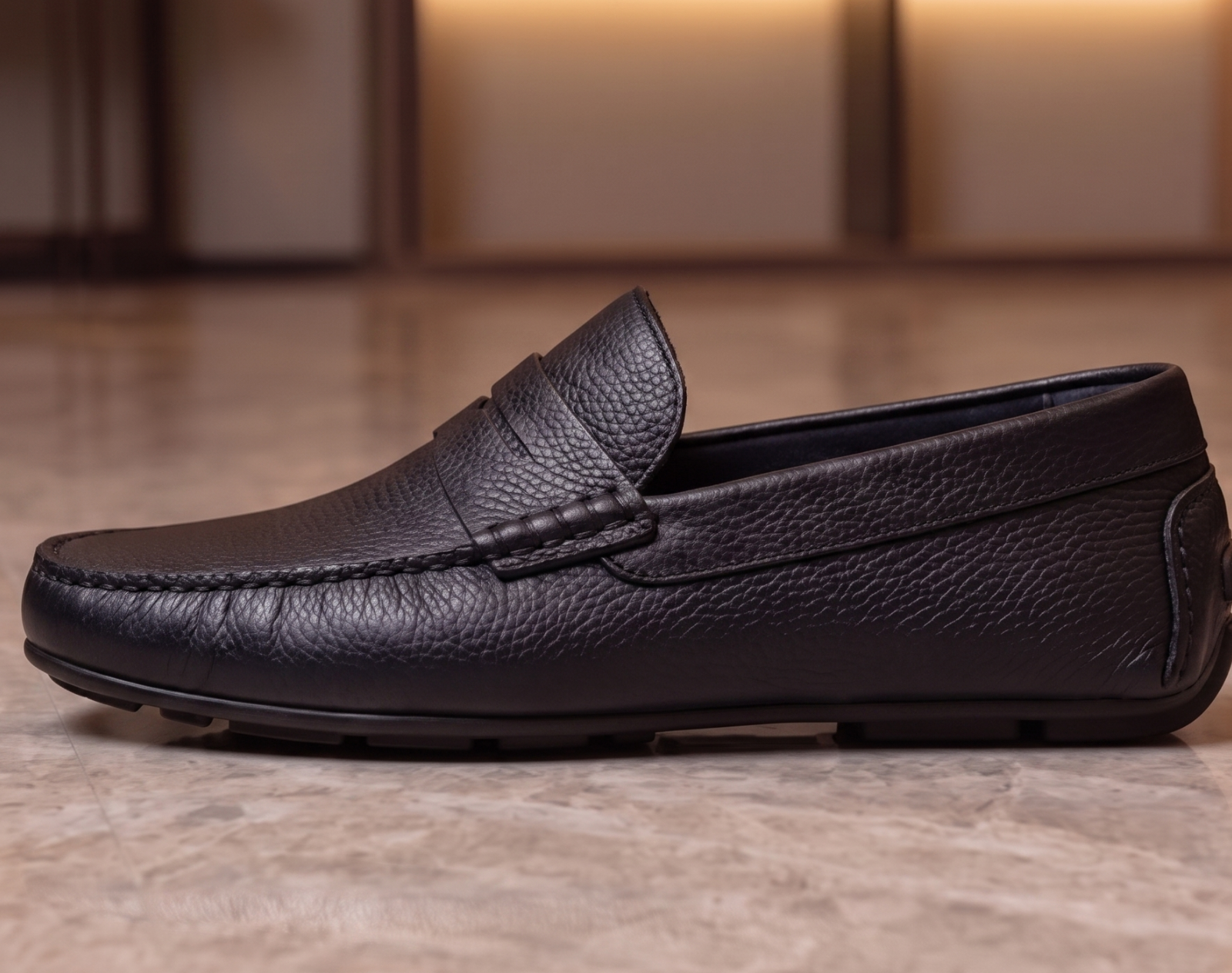 Mocassins Cuir Noir 3 Mocassins Cuir Noir – Image 3