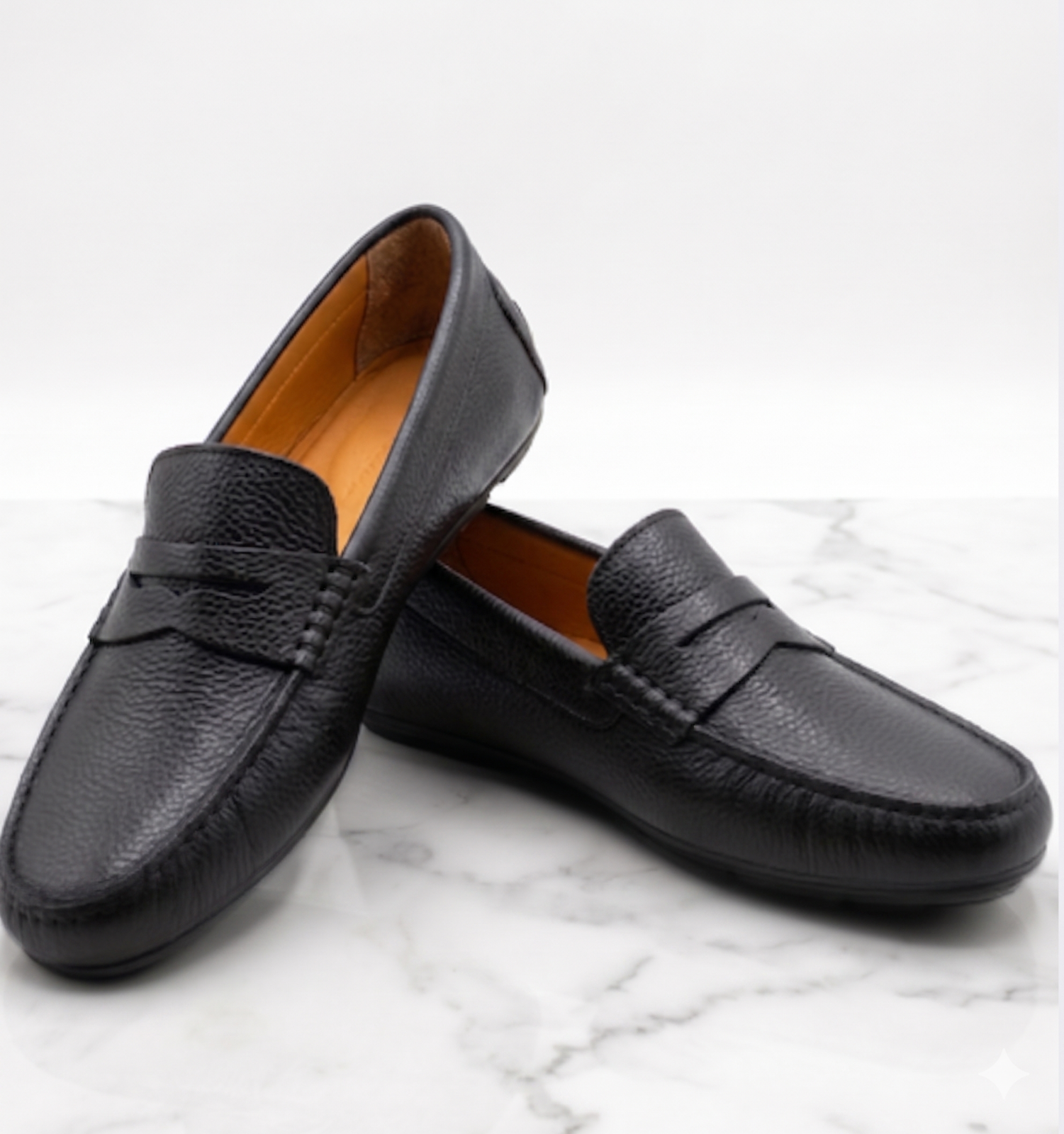 Mocassins Cuir Noir 2 Mocassins Cuir Noir – Image 2