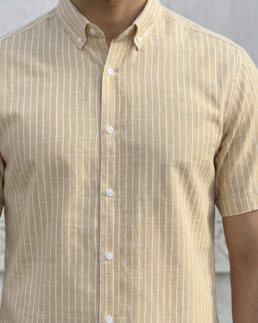 Chemise Lin Homme Beige 2 Chemise Lin Homme Beige – Image 2