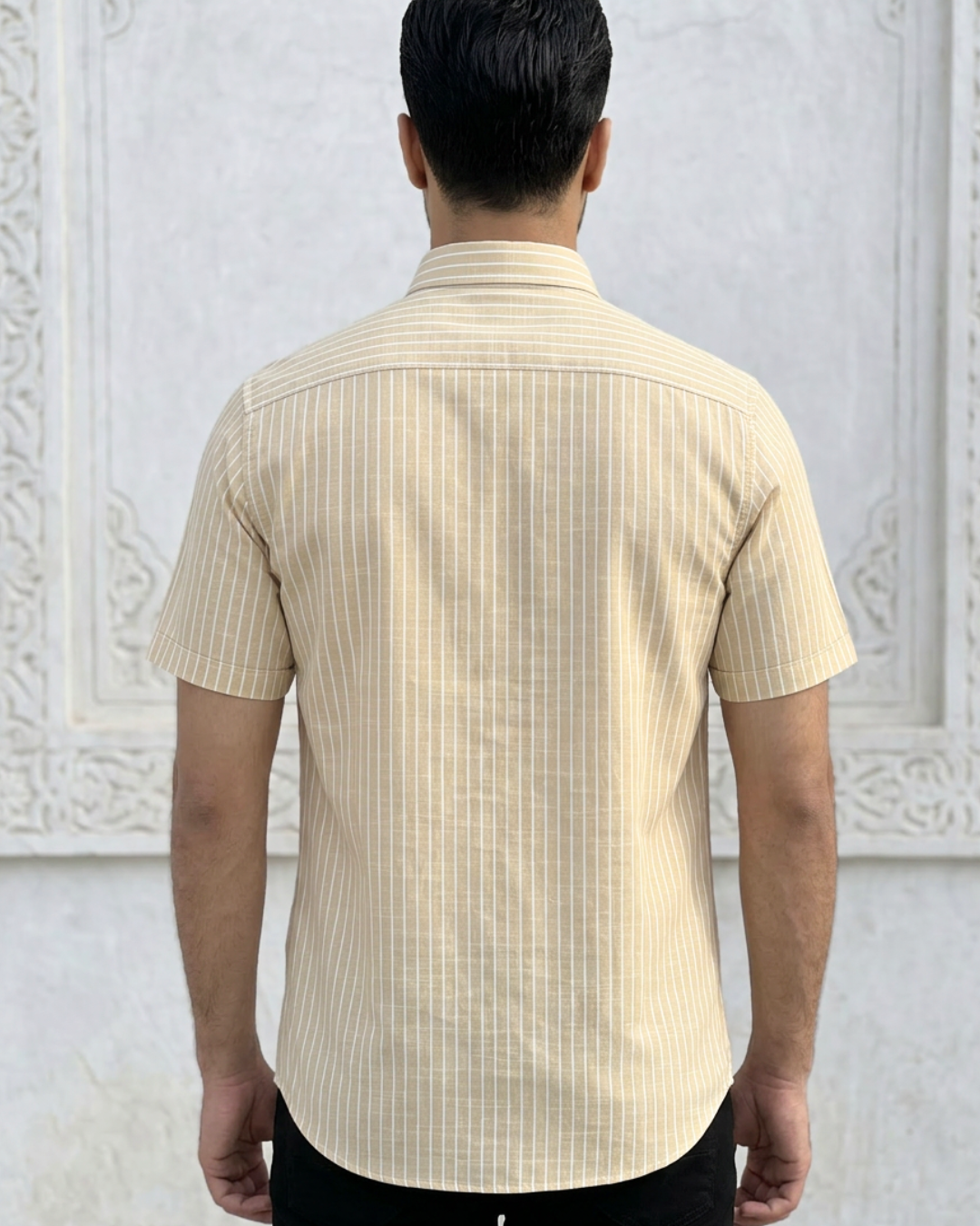 Chemise Lin Homme Beige 3 Chemise Lin Homme Beige – Image 3