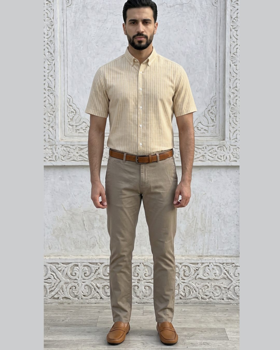 Chemise Lin Homme Beige 6 Chemise Lin Homme Beige – Image 6