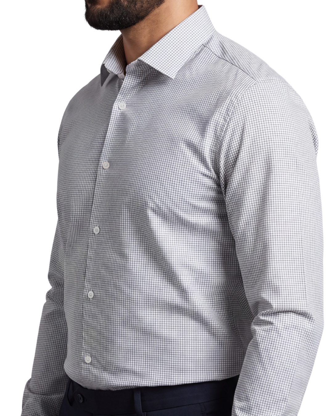 Chemise gris manche longue 4 Chemise gris manche longue – Image 4