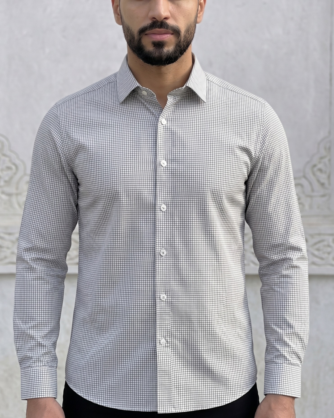 Chemise gris manche longue 1 Chemise gris manche longue