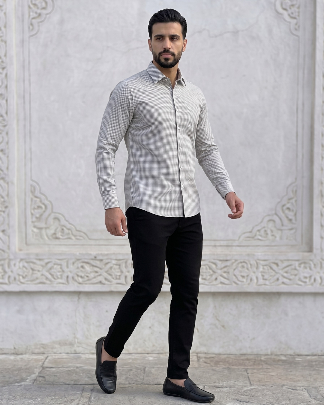 Chemise gris manche longue 5 Chemise gris manche longue – Image 5