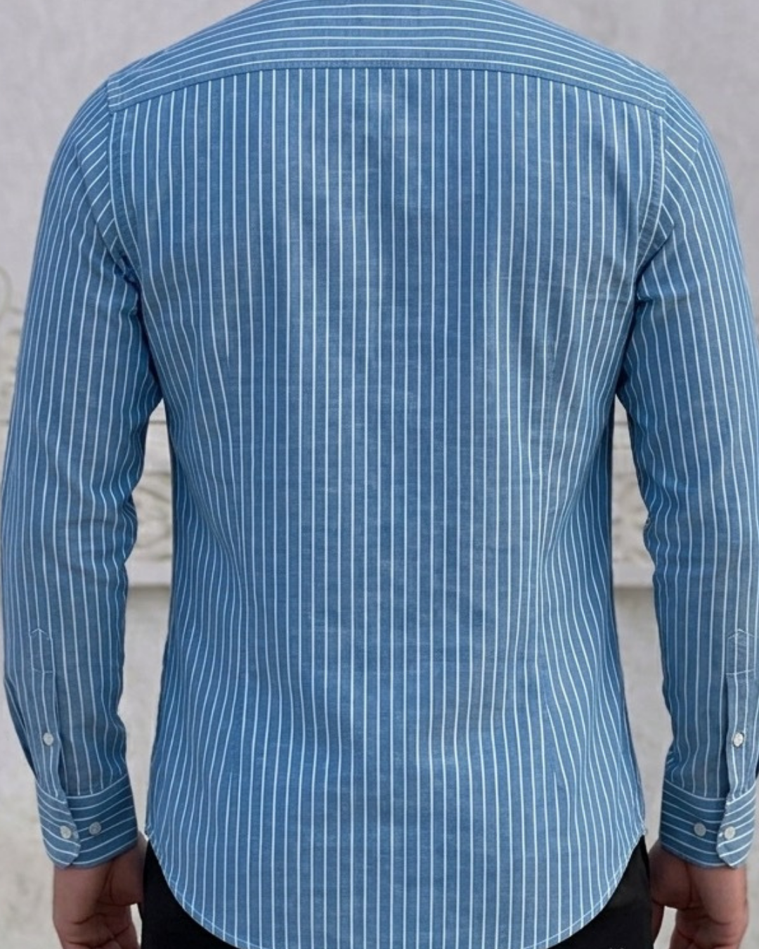 Chemise Lin Homme Turquoise Manche Longue 3 Chemise Lin Homme Turquoise Manche Longue – Image 3