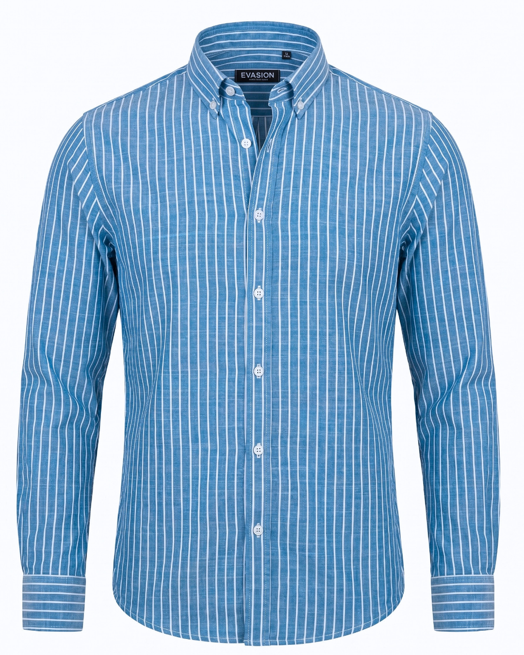 Chemise Lin Homme Turquoise Manche Longue 4 Chemise Lin Homme Turquoise Manche Longue – Image 4