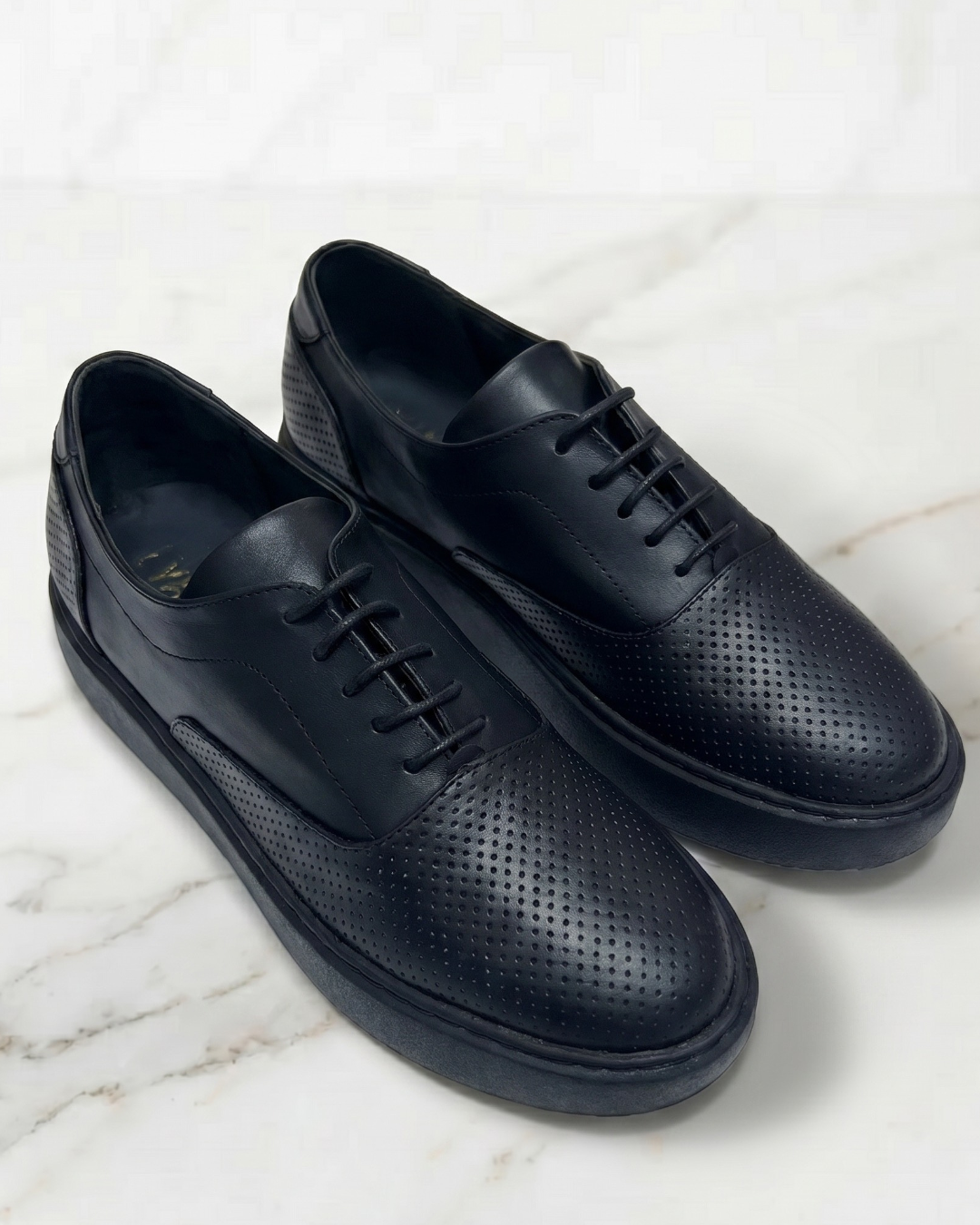Chaussures Noir cuir confortable 2 Chaussures Noir cuir confortable – Image 2