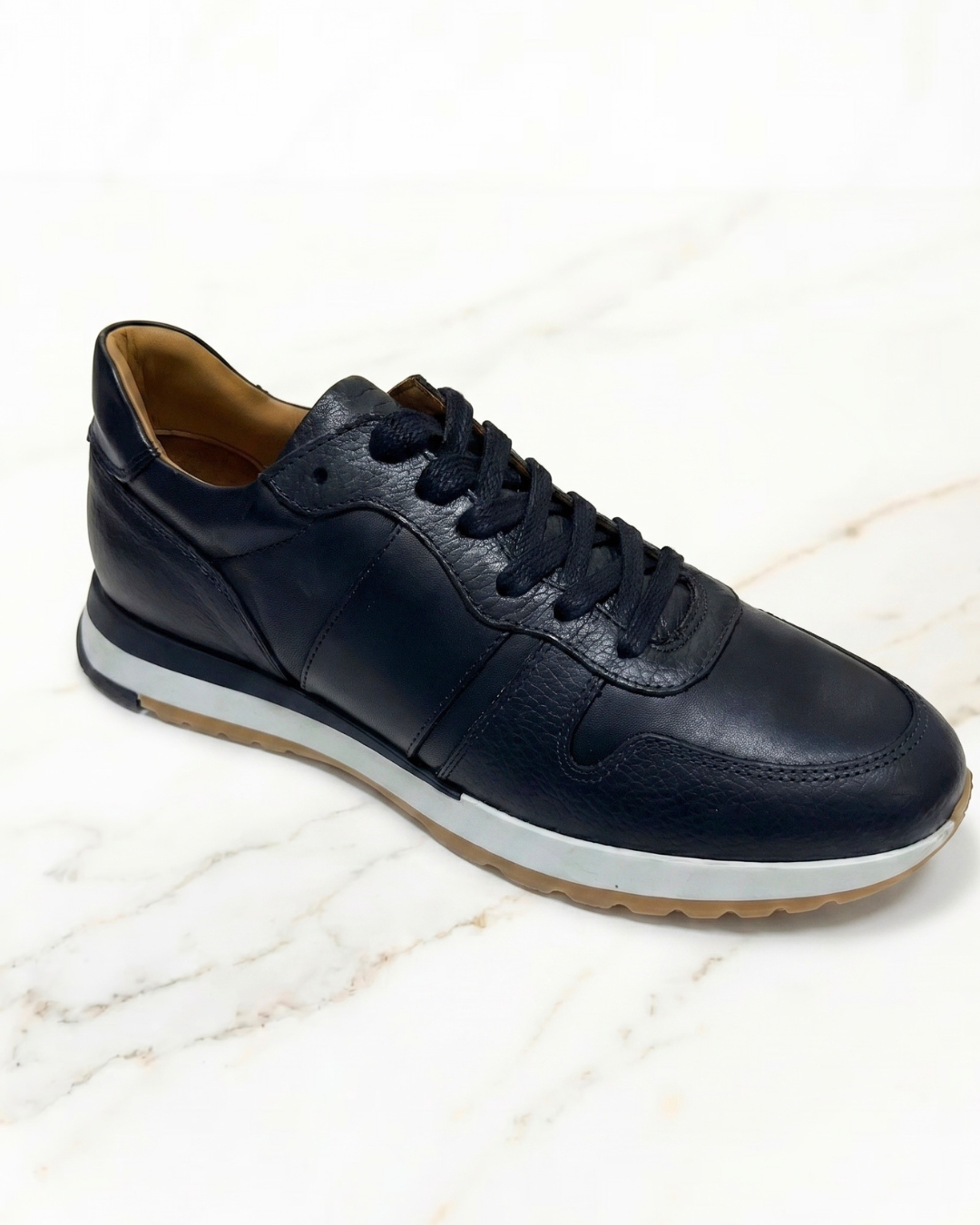 Chaussures sport chic en Cuir Noir 4 Chaussures sport chic en Cuir Noir – Image 4