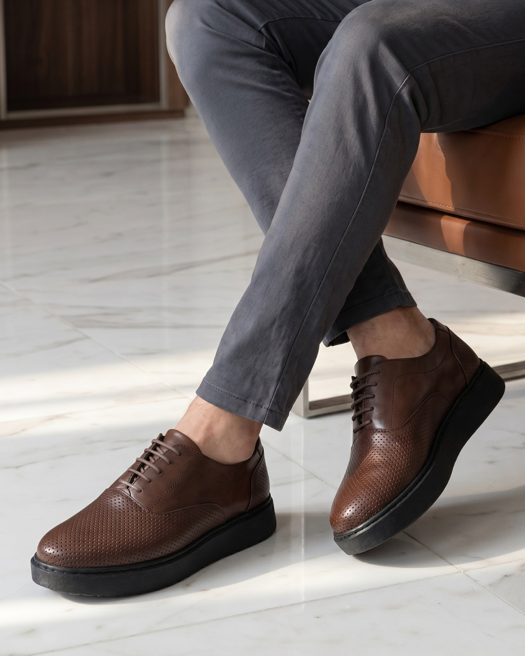 Chaussures Marron cuir confortable 1 Chaussures Marron cuir confortable