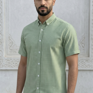 Chemise Lin Homme Vert