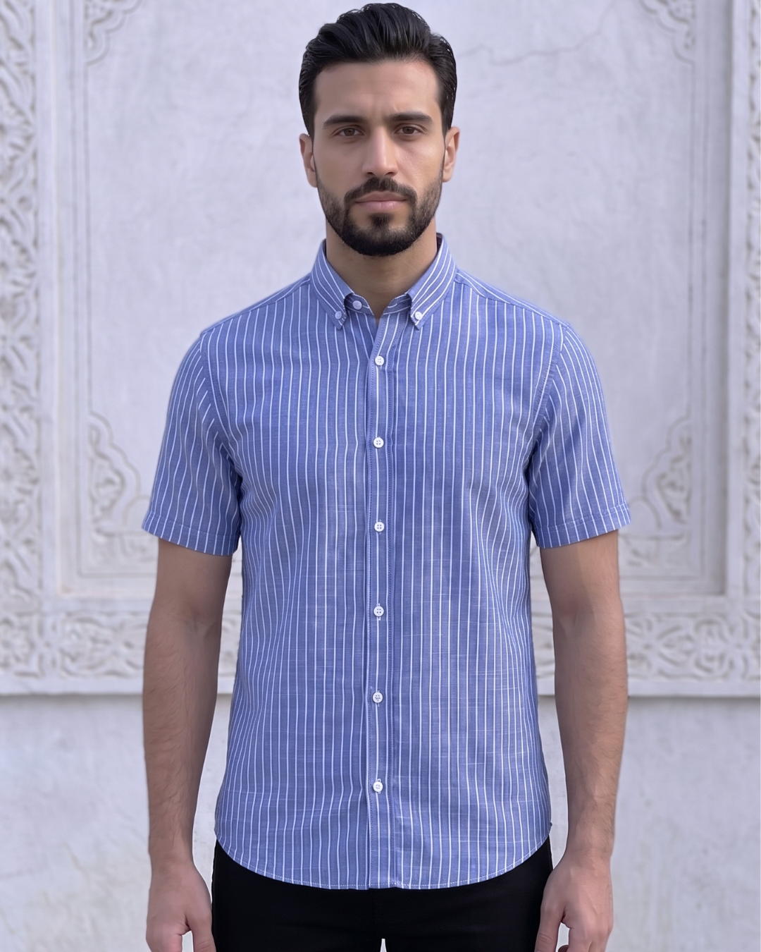 Chemise Lin Homme Bleu 2 Chemise Lin Homme Bleu – Image 2