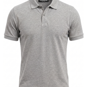 Polo uni gris coton piqué