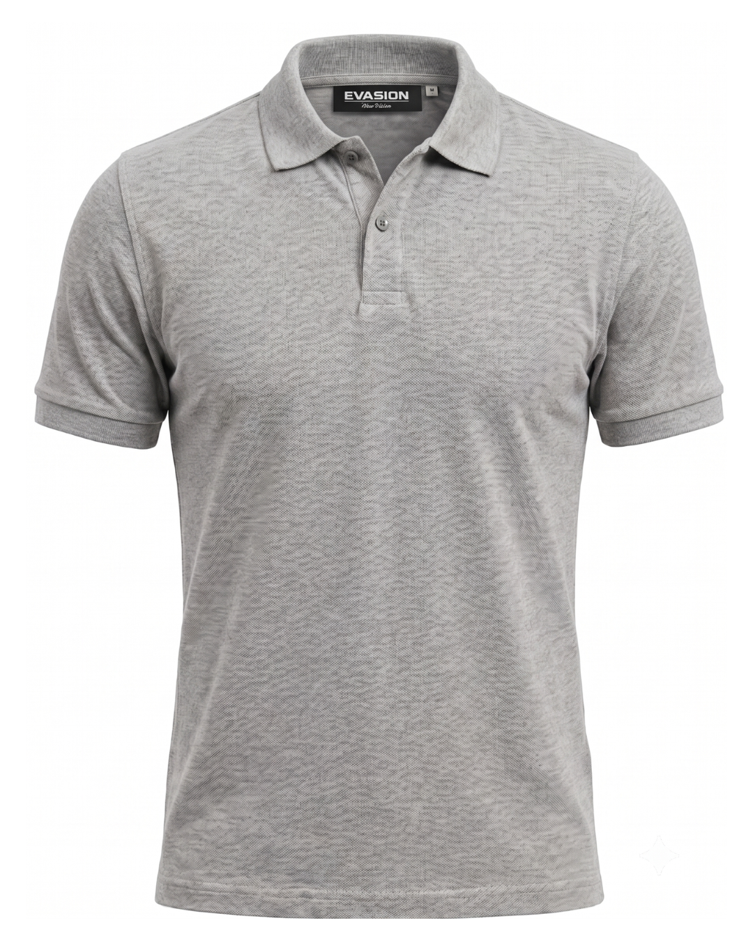 Polo uni gris coton piqué 1 Polo uni gris coton piqué