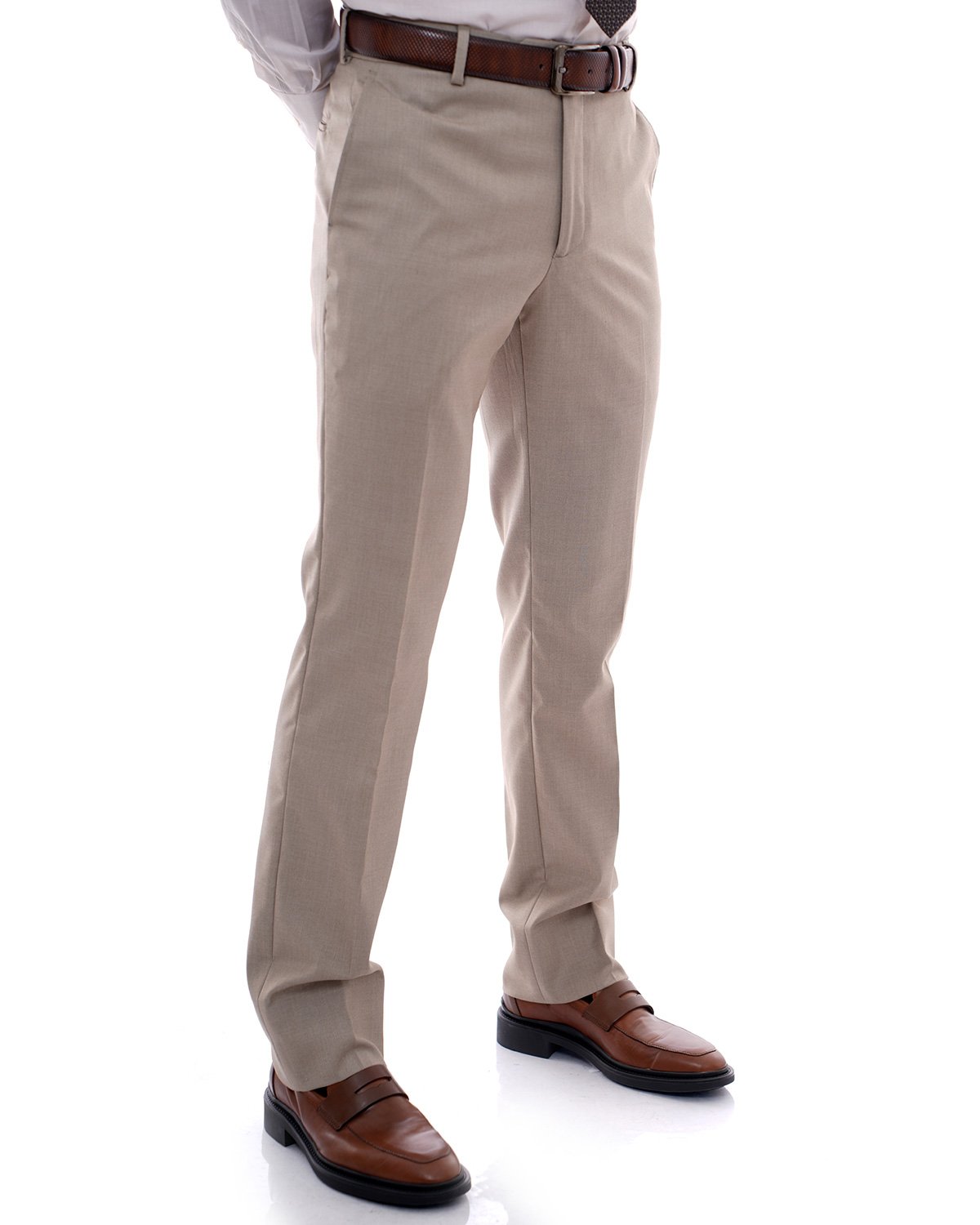 Pantalon tergale Beige Uni 2 Pantalon tergale Beige Uni – Image 2