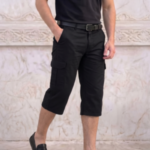 Pantacourt Cargo Noir Homme