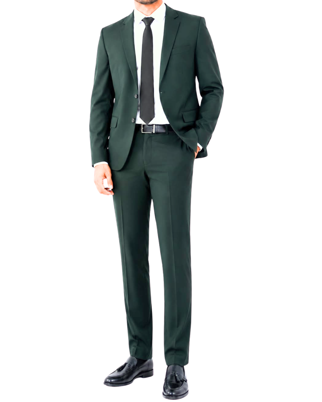 Costume Vert Foncé Homme-Coupe Droite 2 Costume Vert Foncé Homme-Coupe Droite – Image 2