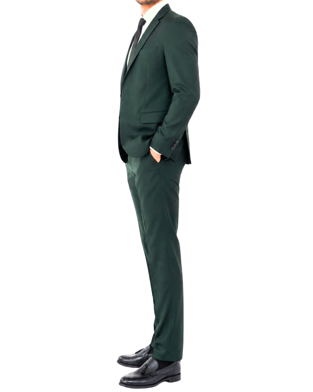 Costume Vert Foncé Homme-Coupe Droite 3 Costume Vert Foncé Homme-Coupe Droite – Image 3