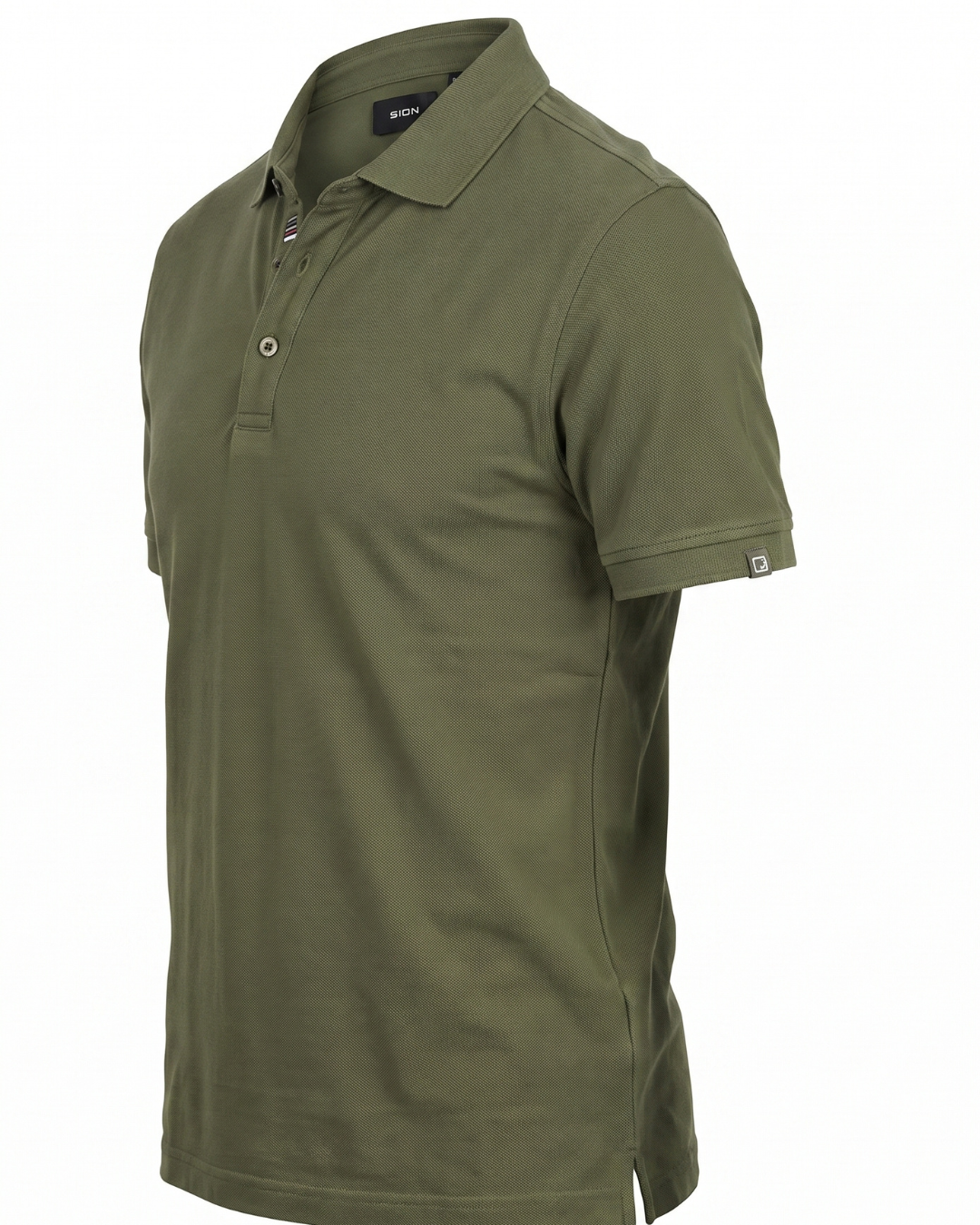 Polo Coton piqué Vert Olive 4 Polo Coton piqué Vert Olive – Image 4