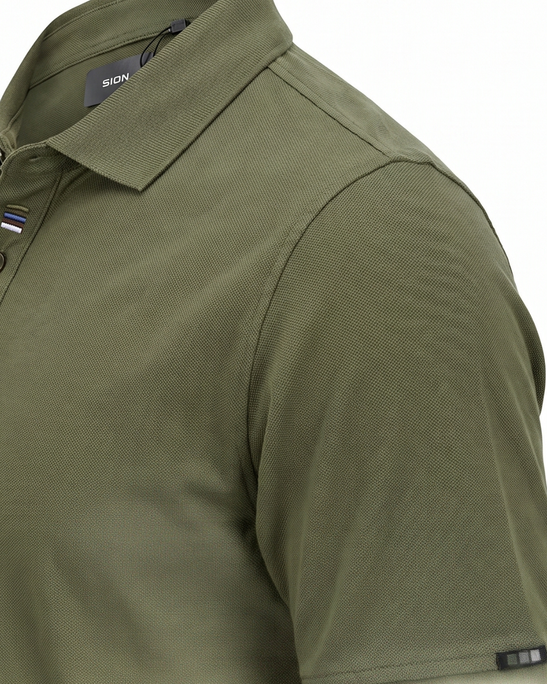Polo Coton piqué Vert Olive 5 Polo Coton piqué Vert Olive – Image 5