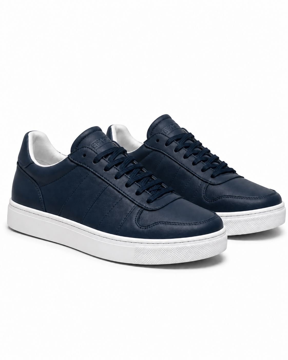 Chaussures sport en Cuir Bleu Marine 2 Chaussures sport en Cuir Bleu Marine – Image 2