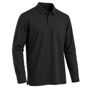 Polo Noir Poignets de Chemise