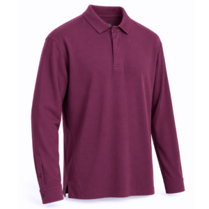 Polo Aubergine Poignets de Chemise
