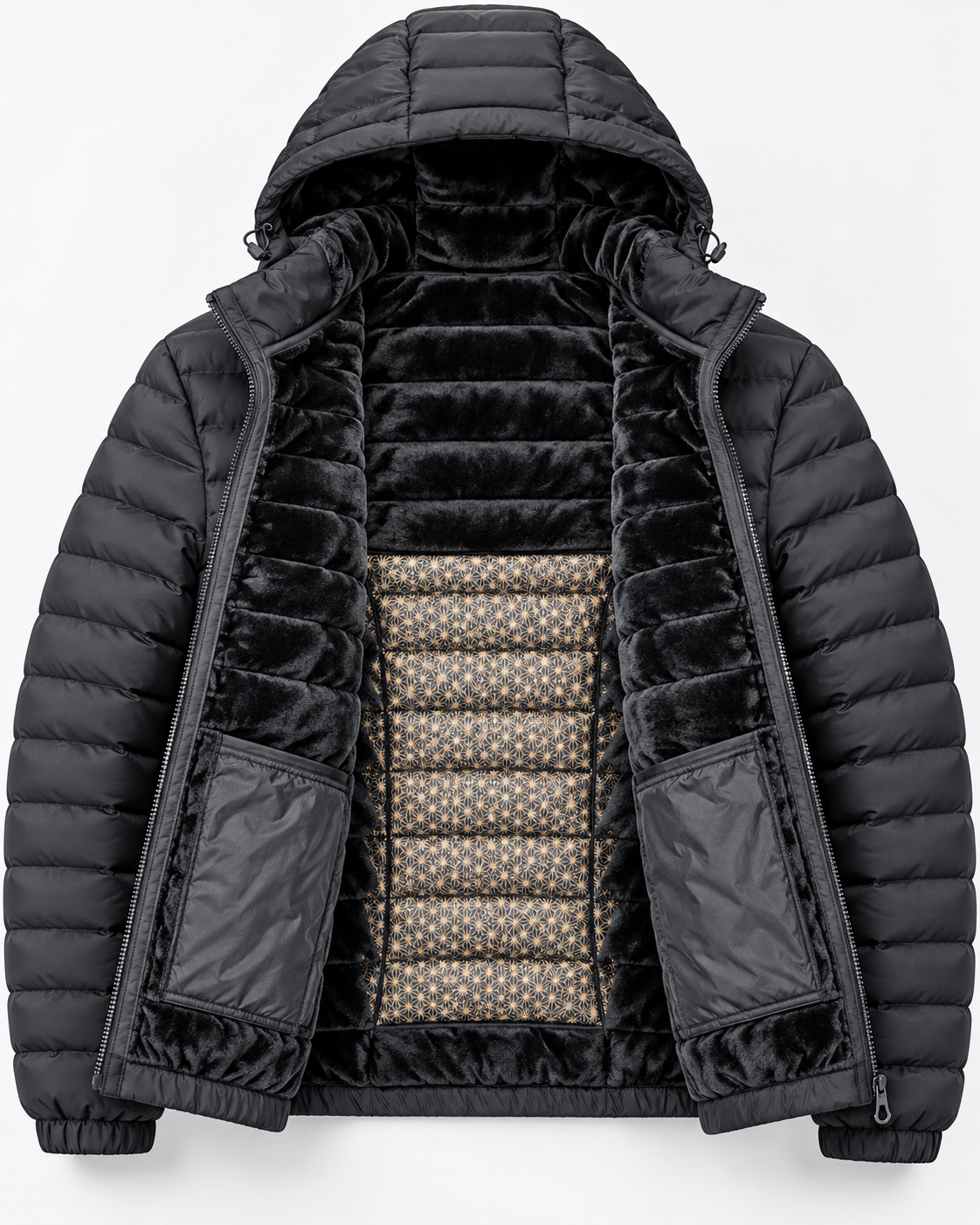 Doudoune Homme Noir ref 005-057 3 Doudoune Homme Noir ref 005-057 – Image 3