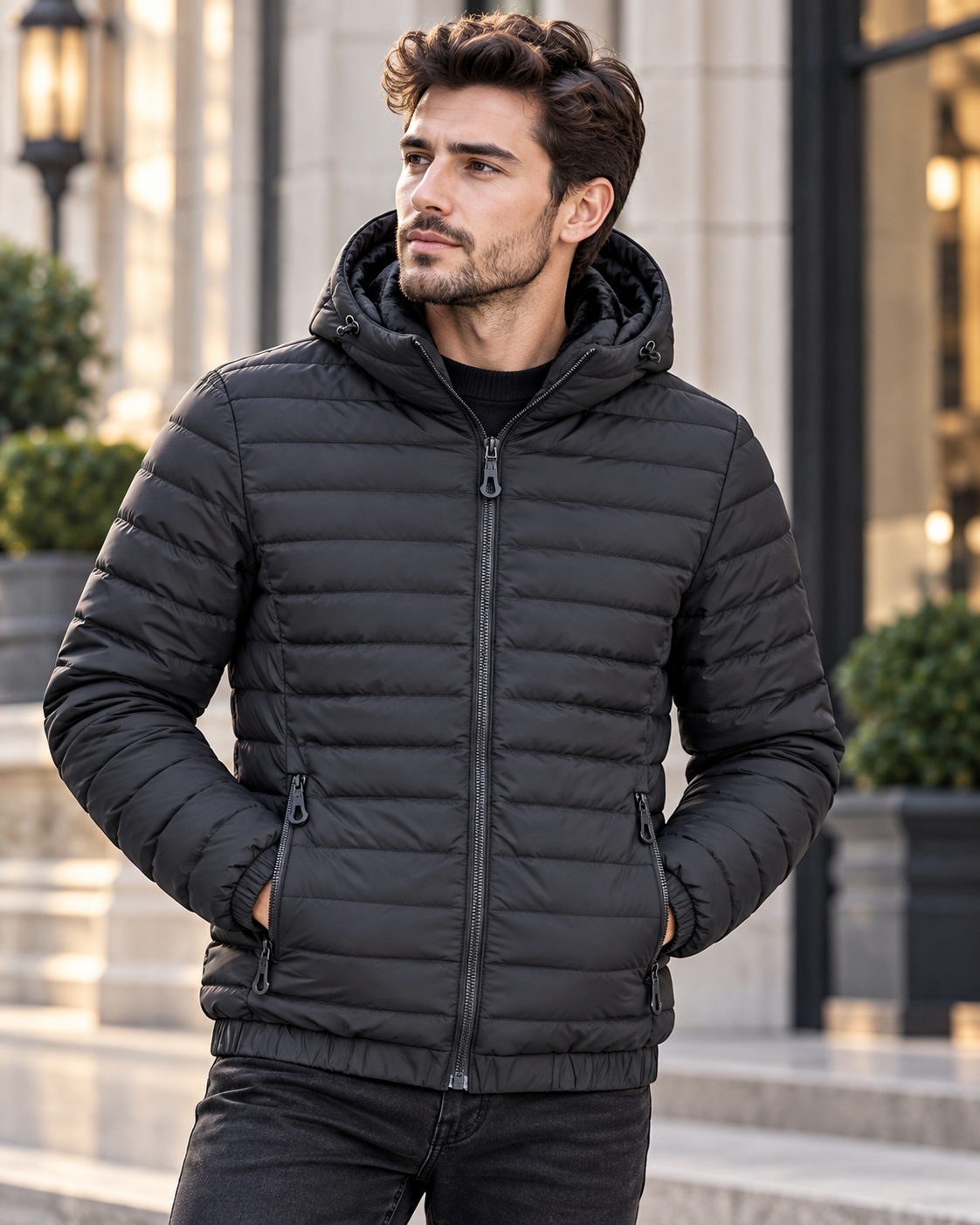 Doudoune Homme Noir ref 005-057 7 Doudoune Homme Noir ref 005-057 – Image 7