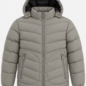 Blouson homme taupe capuche amovible