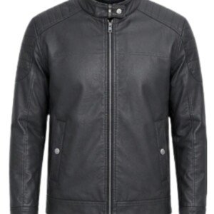 Blouson simili cuir noir homme ref 005-056